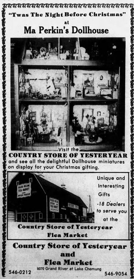 Country Store of Yesteryear (History Town) - Nov 1975 Ad